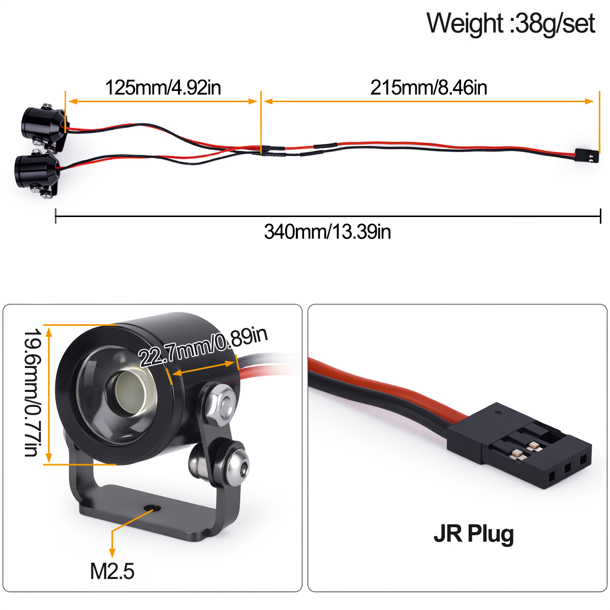 Lampu LED Mobil RC Lampu Sorot - Diy Rc Electronics ulasan dan harga