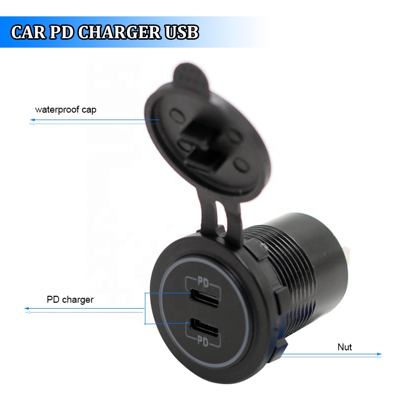 Soket Charger Mobil USB C 12V  - Diy Marine Electronics ulasan dan harga