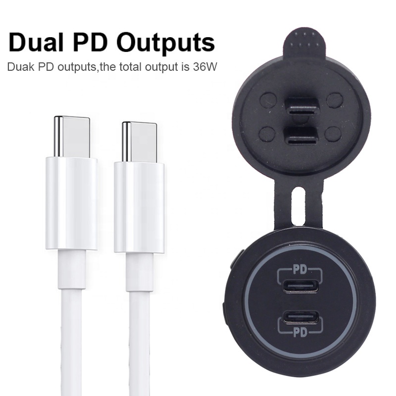 Soket Charger Mobil USB C 12V  - Diy Marine Electronics ulasan dan harga