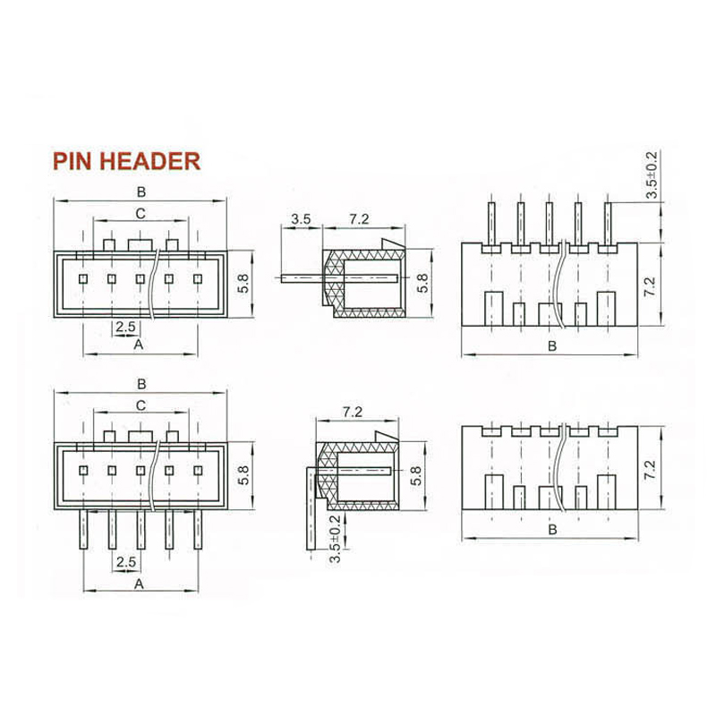 10 buah JST-XH 4S 5 pin konekt - Male Female Header Pin ulasan dan harga