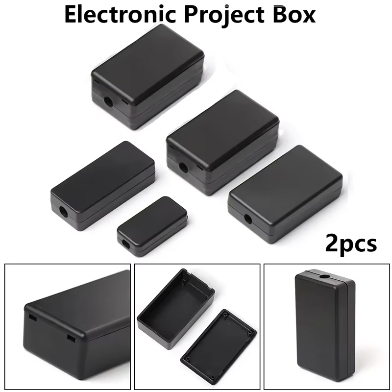 2 Buah Kotak Hitam Plastik Tah - Diy Waterproof Electronics ulasan dan harga
