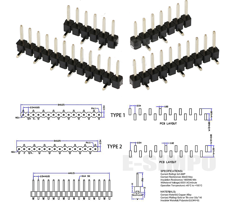 100 Buah 2.54Mm Baris Tunggal  - Male Female Header Pin ulasan dan harga